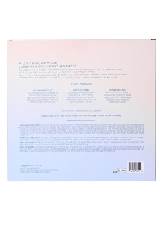 Karuna Ultimate Age-Defying Sheet Mask Essentials Set | 4 Pack – Drench, Tone, Multi-Vitamin & Quench | Free of Parabens, Phthalates & Sulfates | 2.86 OZ - Image 2